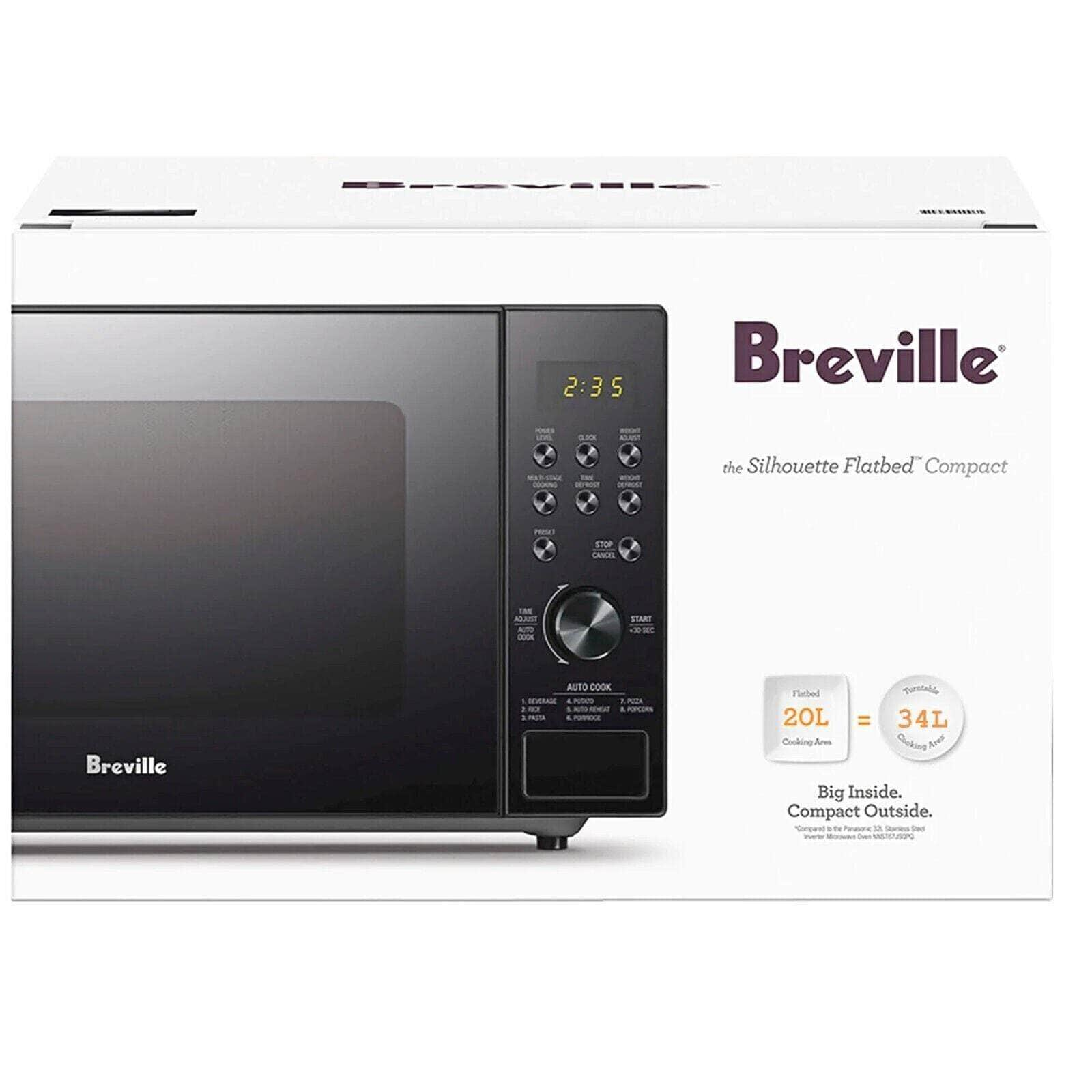 "Breville Flatbed™ Microwave Oven, 30% More Space, Multi Cook