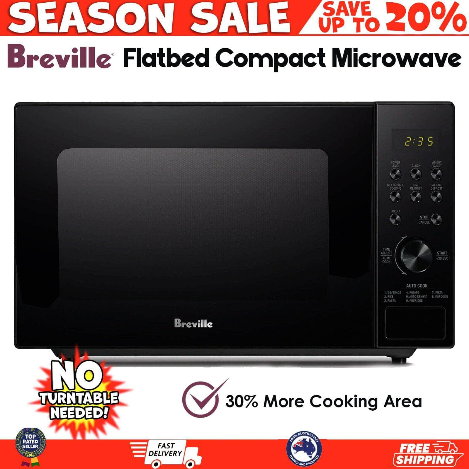 "Breville Flatbed™ Microwave Oven, 30% More Space, Multi Cook