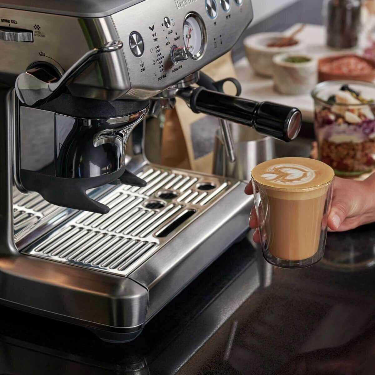 Breville the Barista Express Impress Stainless Steel Coffee Machine BES876BSS