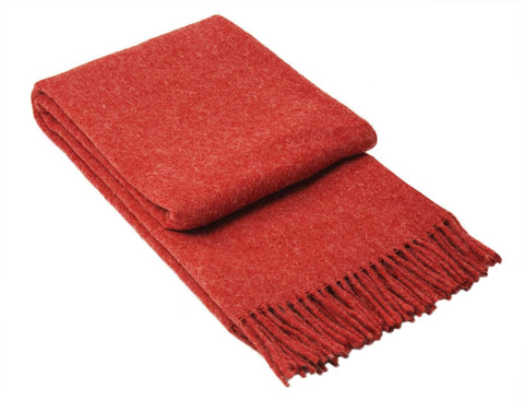 Brighton Throw - 100% Nz Wool -  Cherry