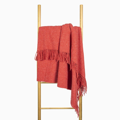 Brighton Throw - 100% Nz Wool -  Cherry