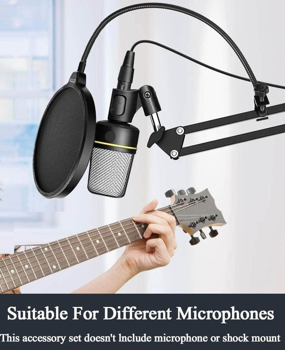 Broadcasting Microphone Stand: Screw Adapter, Windscreen Filter