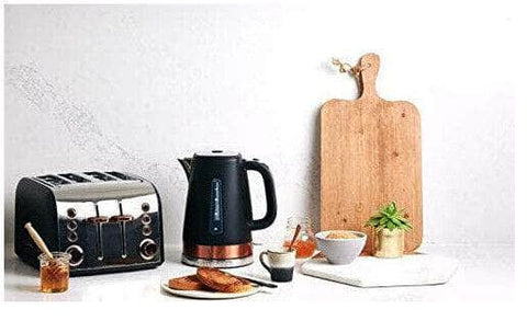 Brooklyn 4-Slice Toaster and Kettle Set - Black/Copper