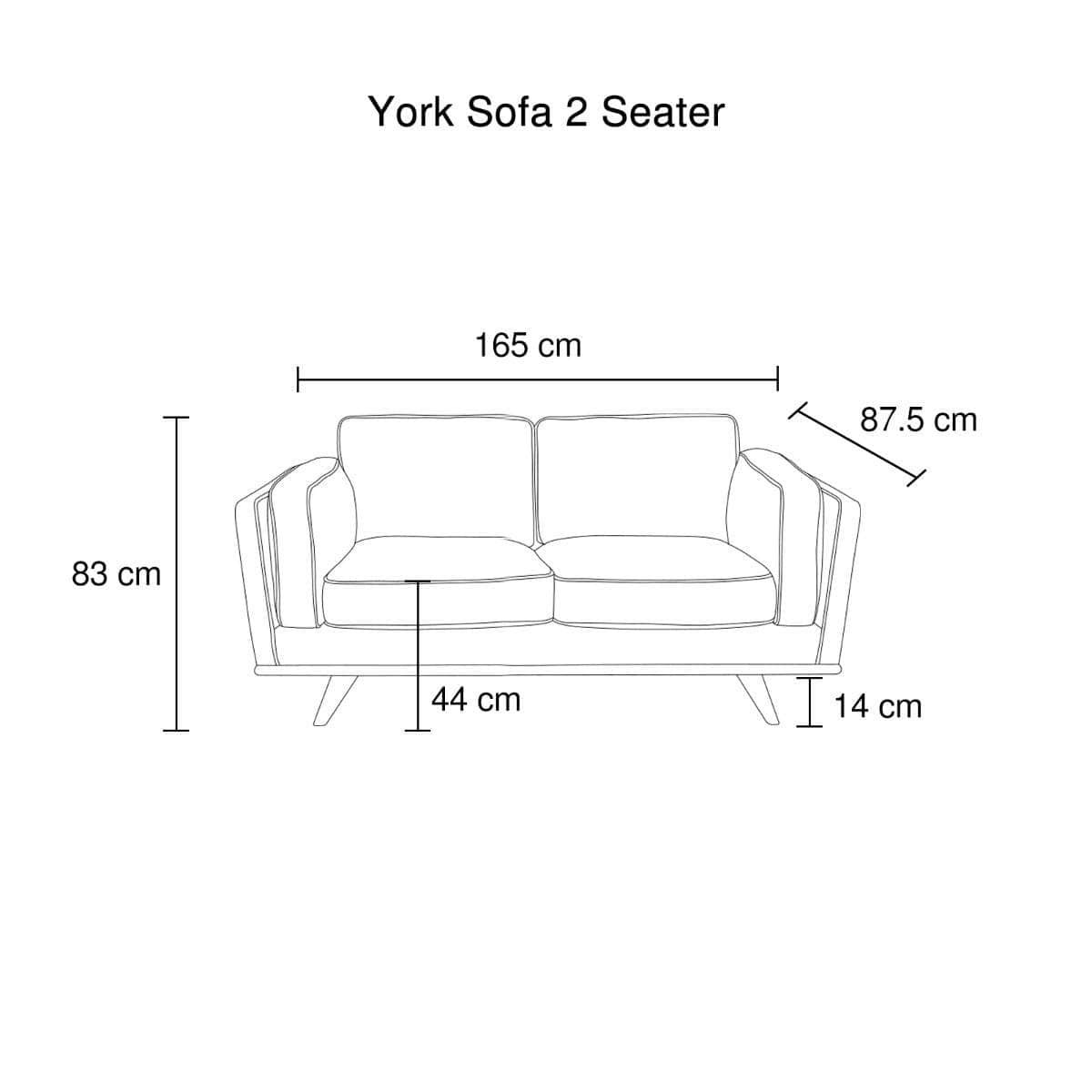 Brown Leather 2-Seater Modern Lounge Sofa