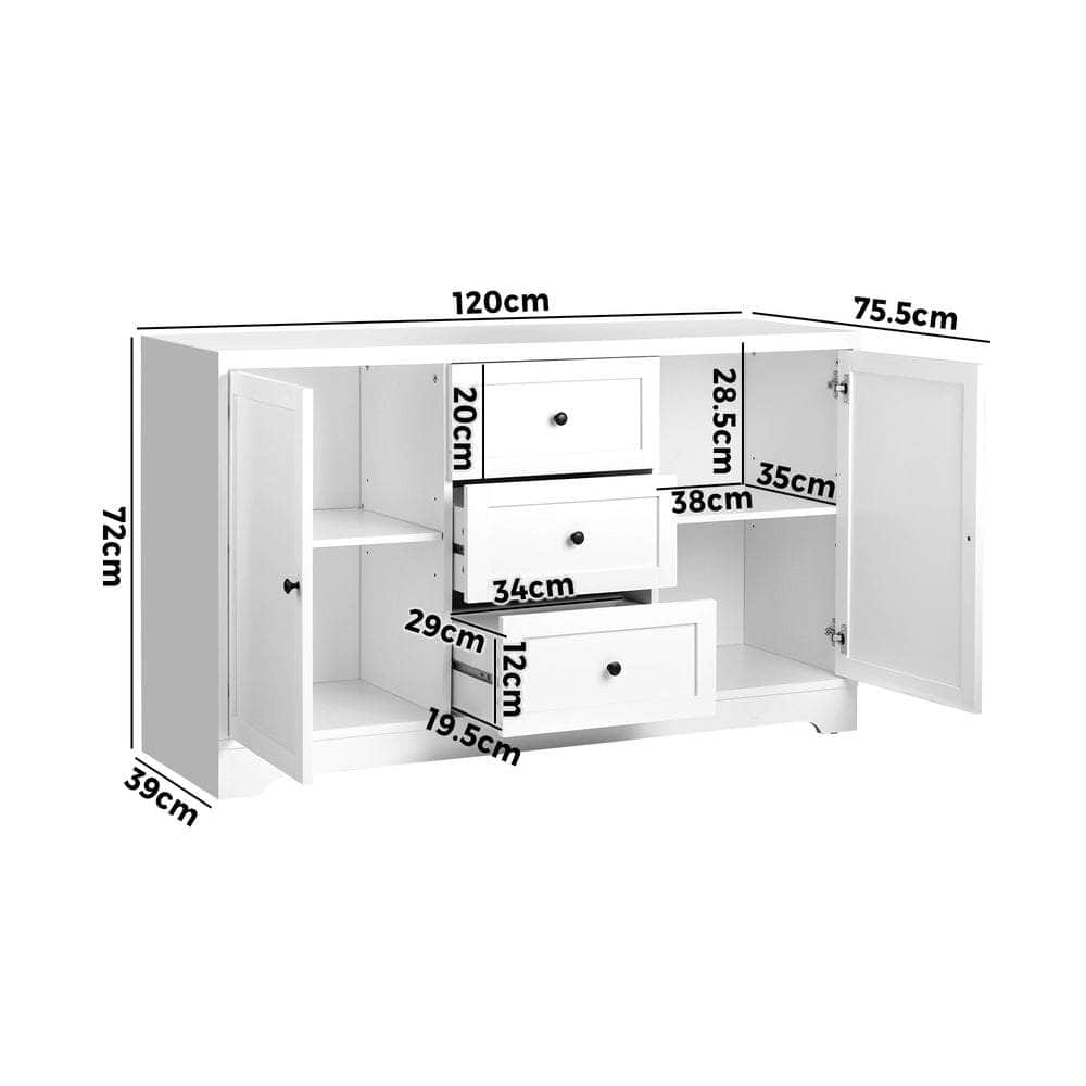 Buffet Sideboard Cabinet Storage Cupboard Hallway Hamptons Furniture