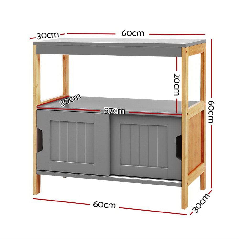 Buffet Sideboard Cabinet Storage Shelf Cupboard Hallway Tabe Sliding Door