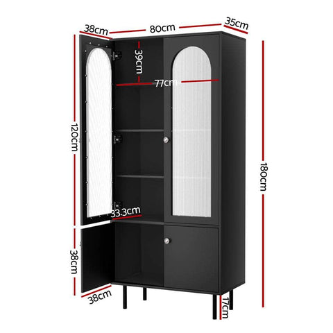 Buffet Sideboard Cupboard Cabinet Black