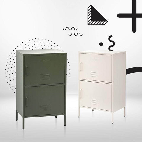 Buffet Sideboard Metal Cabinet - Double Green