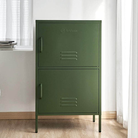 Buffet Sideboard Metal Cabinet - Double Green