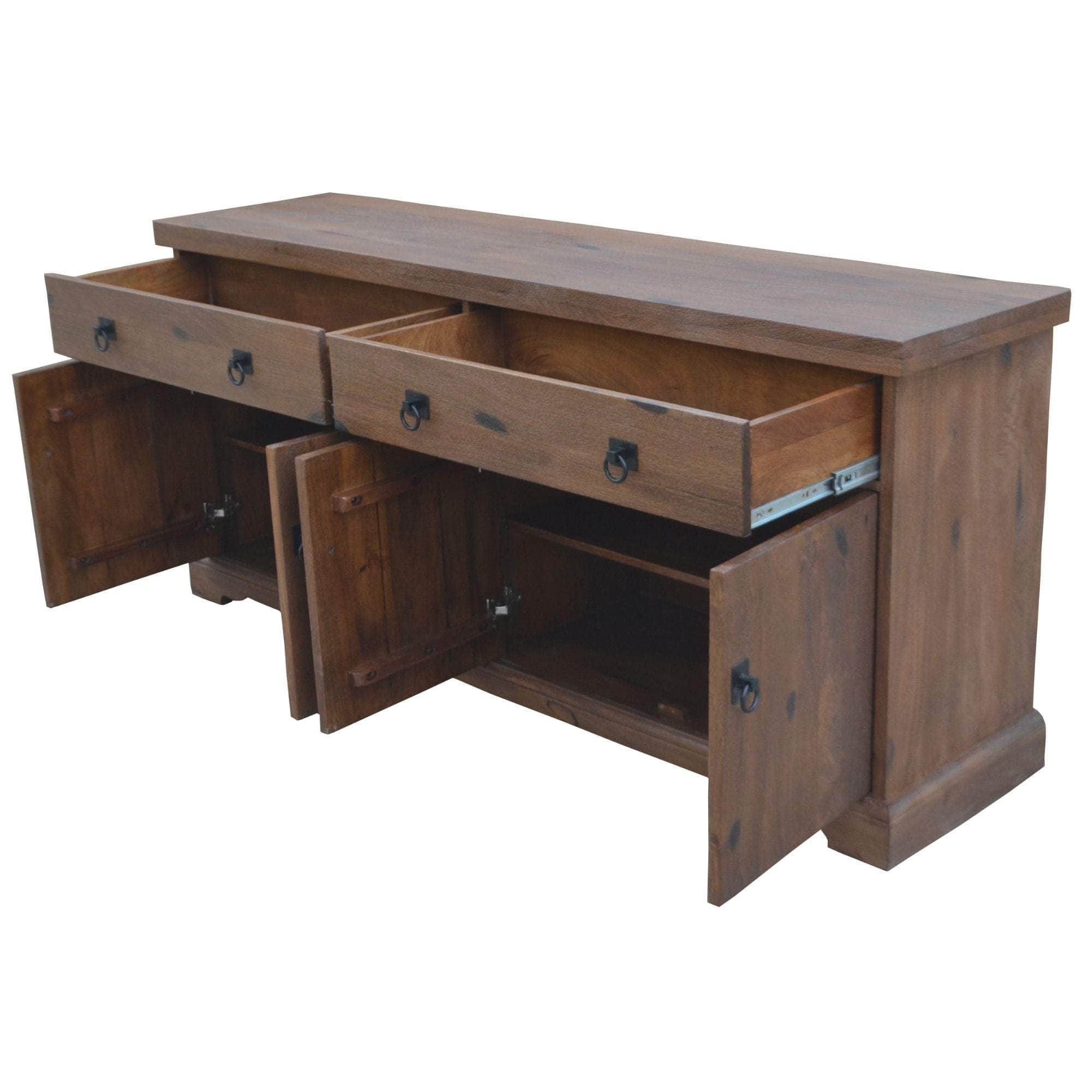 Buffet Table 180Cm 2 Door 4 Drawer Solid Mango Timber Wood