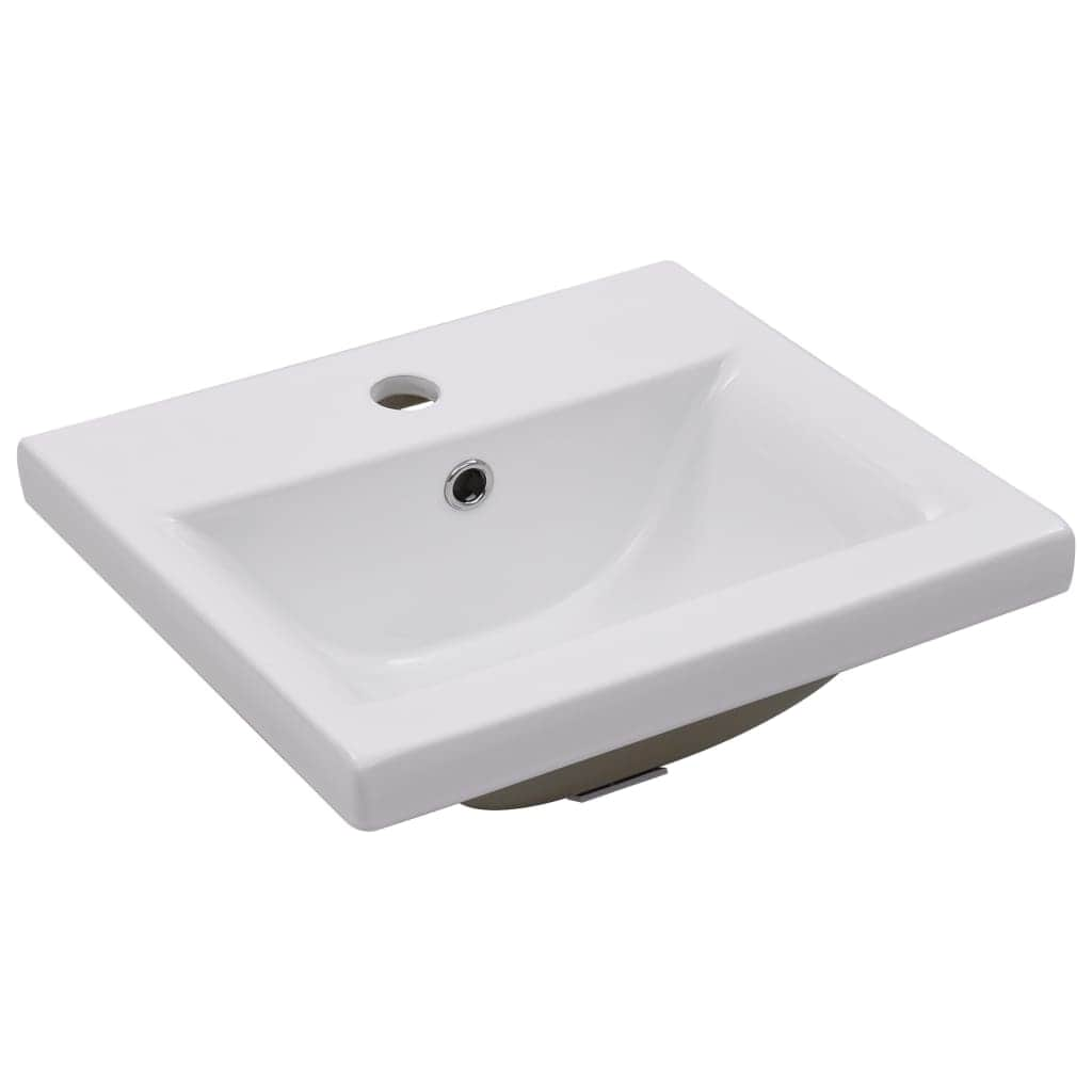 Built-In Bathroom Basin Ceramic White