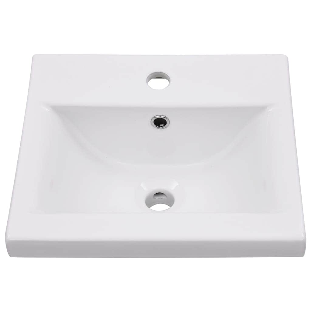 Built-In Bathroom Basin Ceramic White