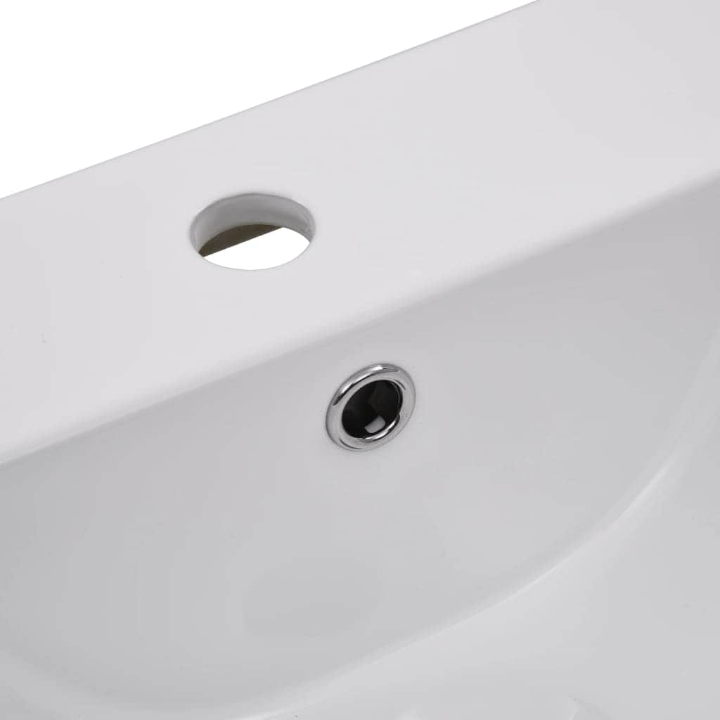 Built-In Bathroom Basin Ceramic White