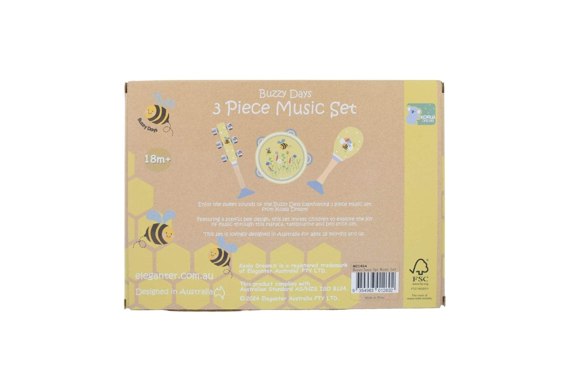 Buzzy Days Bee 3Pcs Musical Set