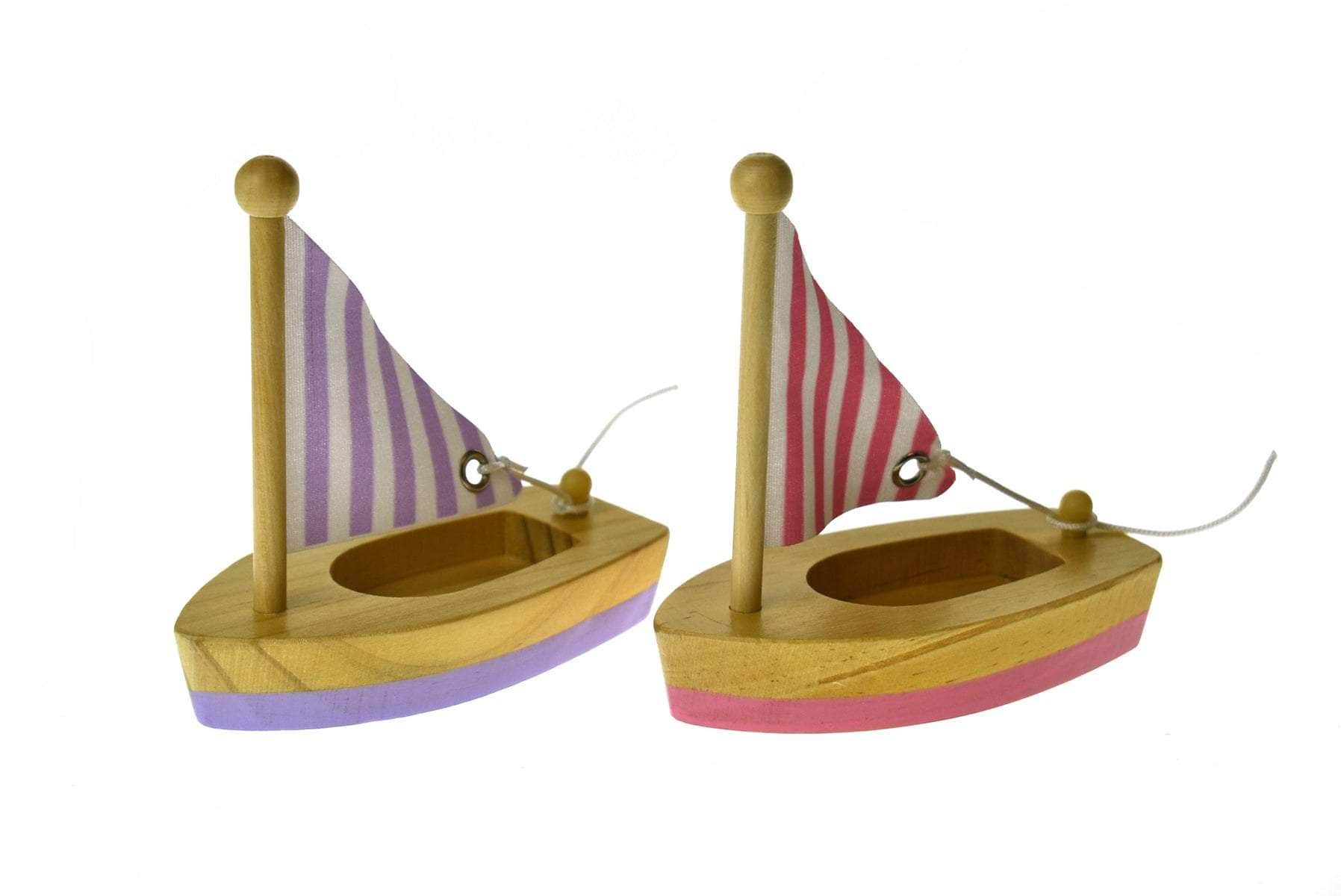 Calm & Breezy Wooden Small Sailboat Set Of 4