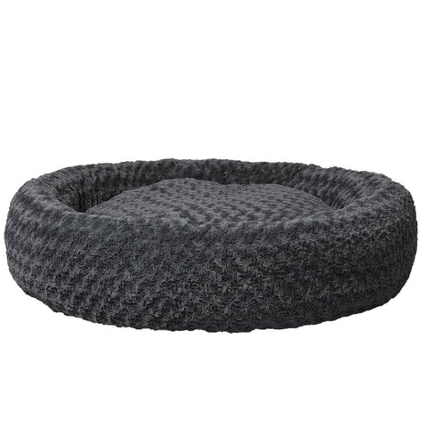 Calming Dog Bed Warm Soft Plush XL Dark Grey X-Large