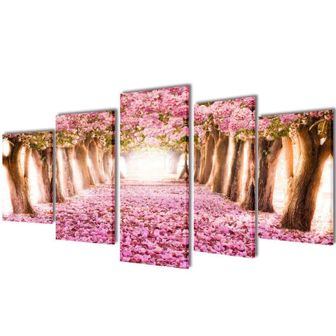 Canvas Wall Print Set Cherry Blossom  M