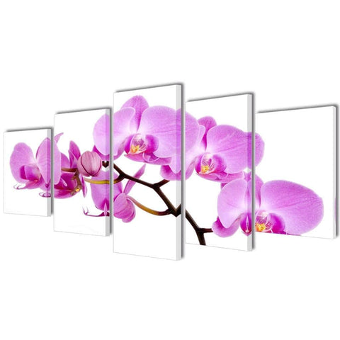 Canvas Wall Print Set Orchid  M