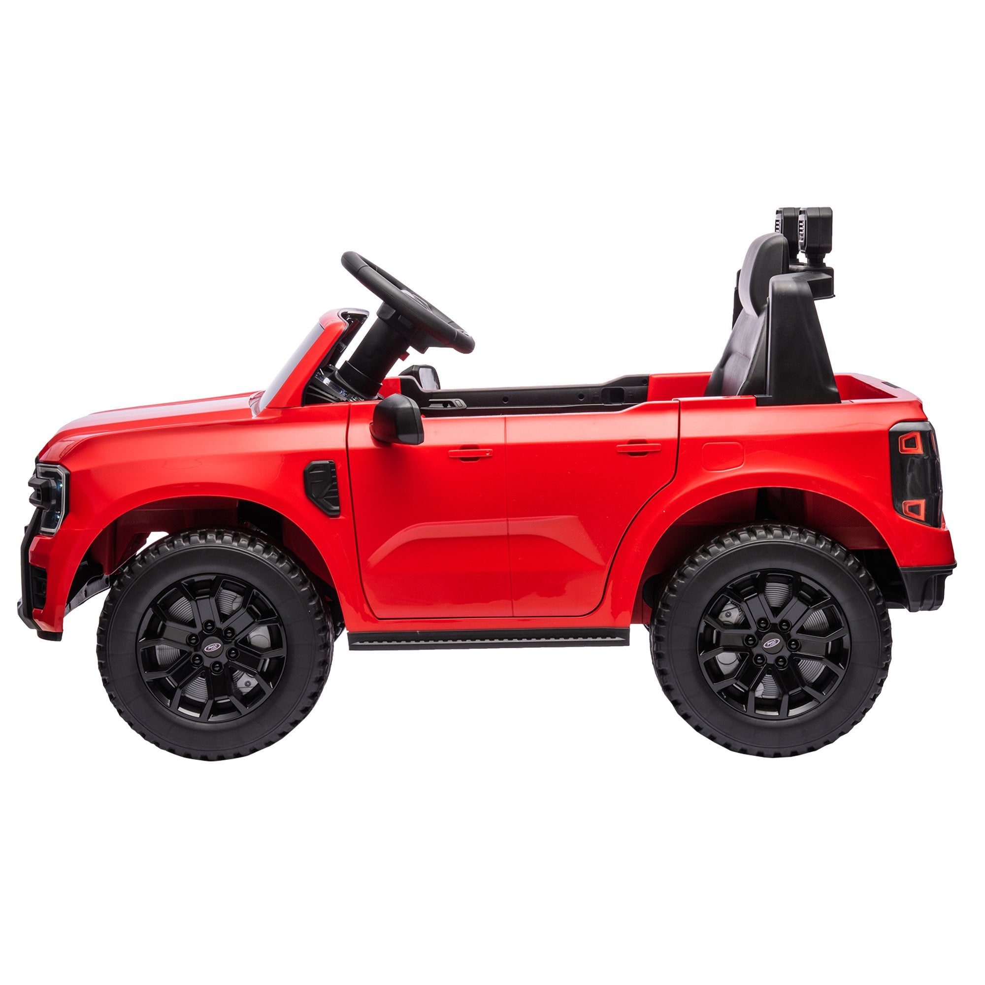 Electric Kids Ride On Car in Black/Blue/Red with Realistic Features