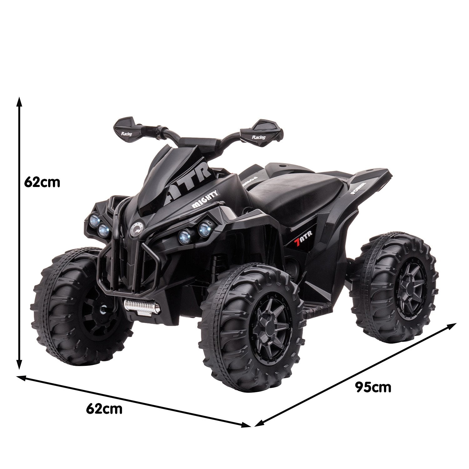 GTS99 Kids Toy Electric Ride On Quad Bike 50W ATV - Black