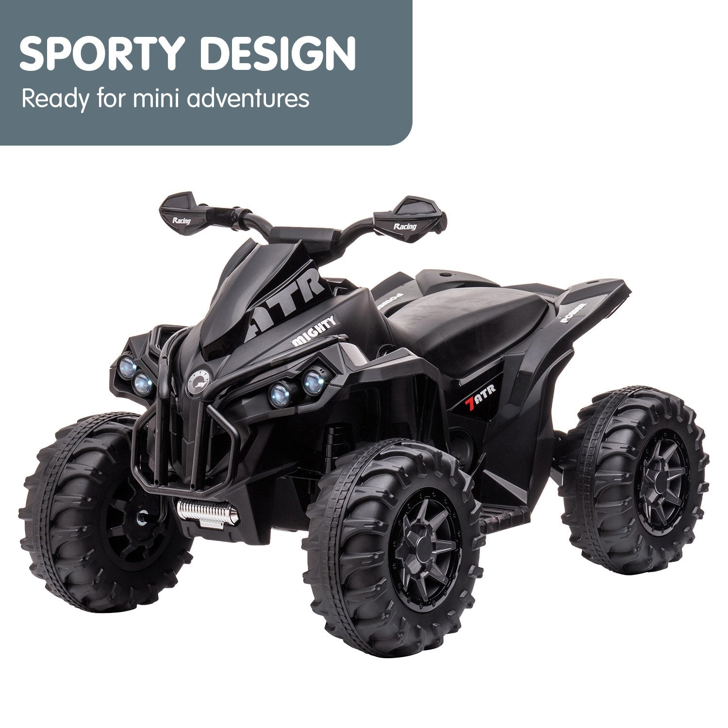 GTS99 Kids Toy Electric Ride On Quad Bike 50W ATV - Black