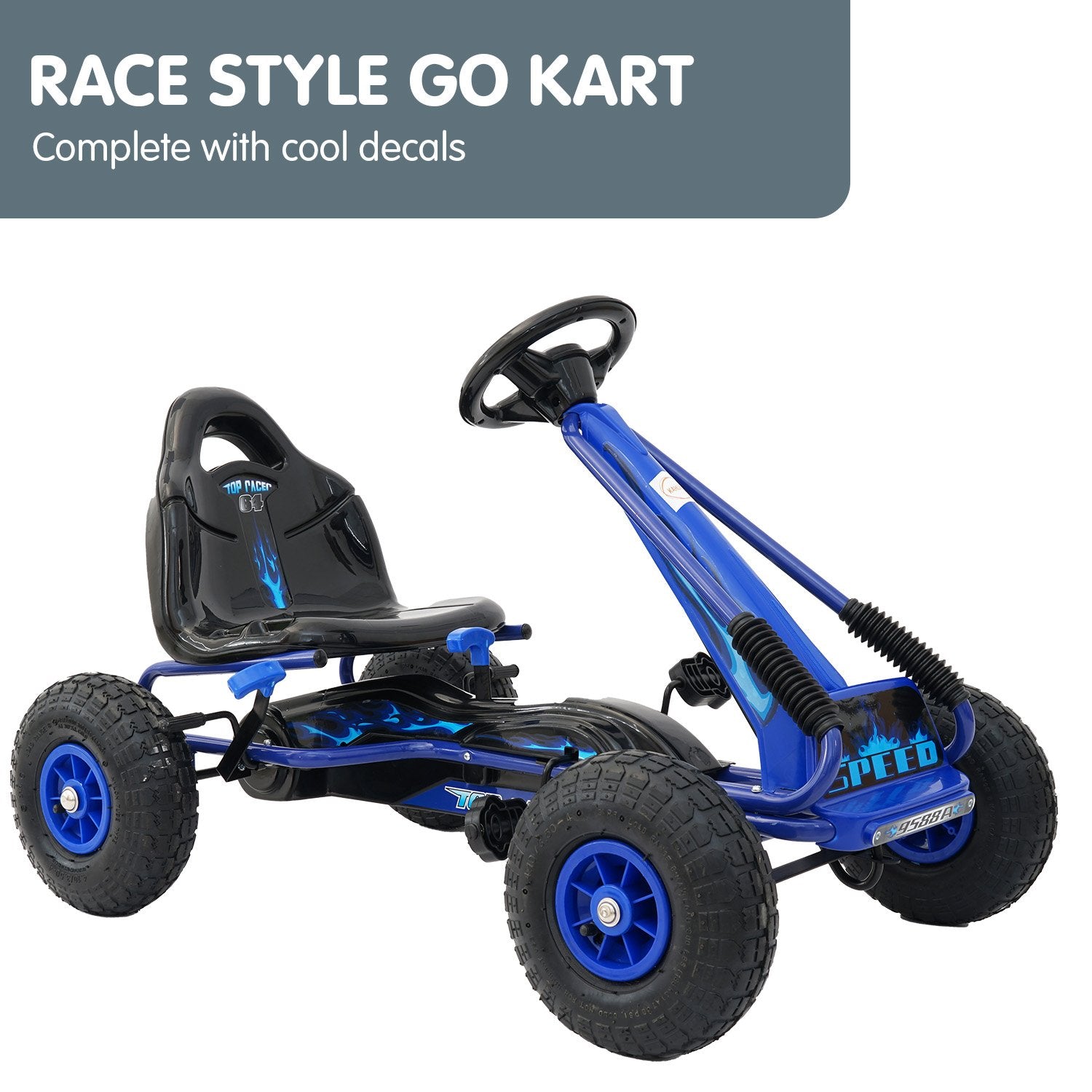 G95 Kids Ride On Pedal Go Kart - Blue