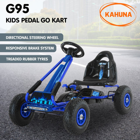 G95 Kids Ride On Pedal Go Kart - Blue