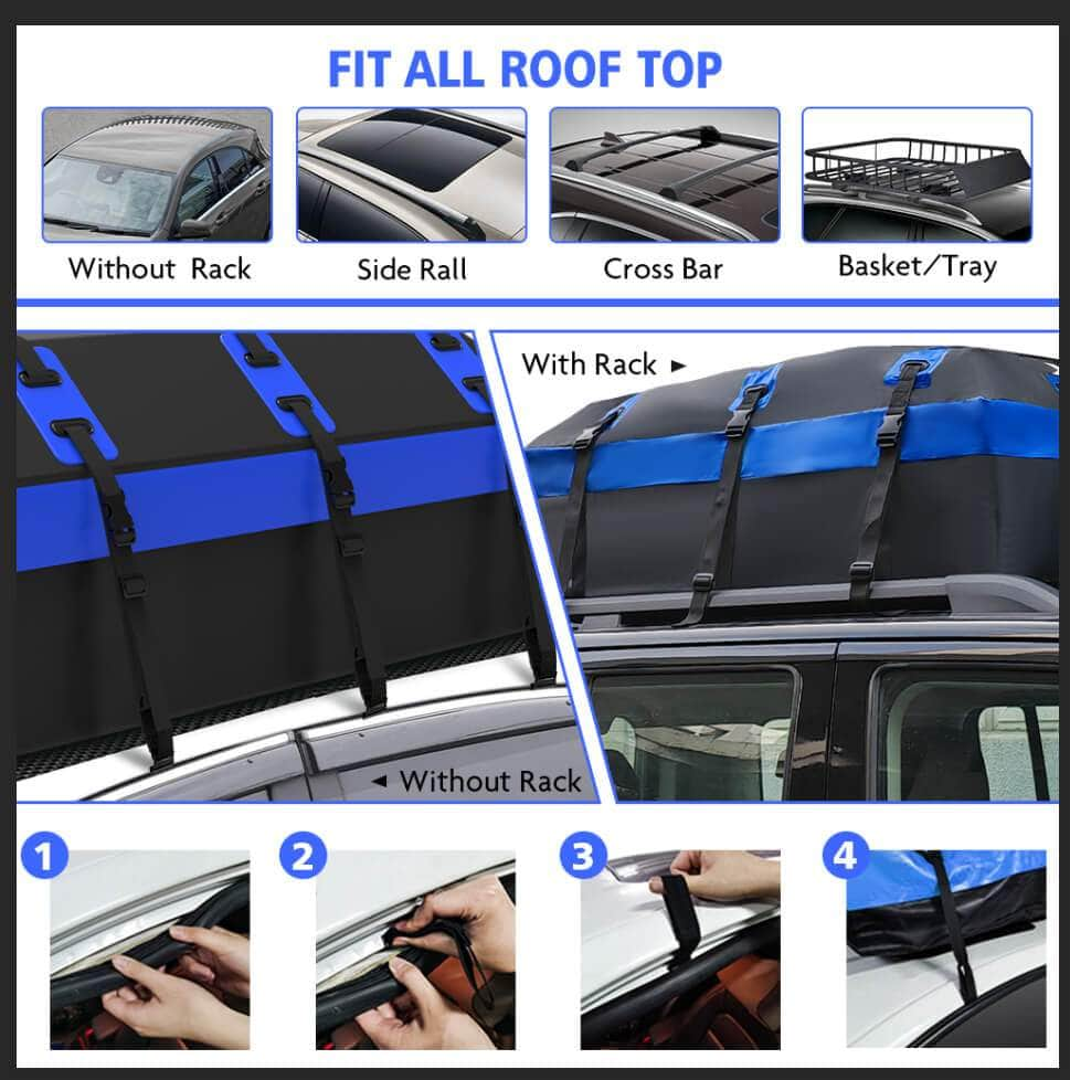 Car Roof Cargo Bag Rooftop Cargo Carrier 100% Waterproof