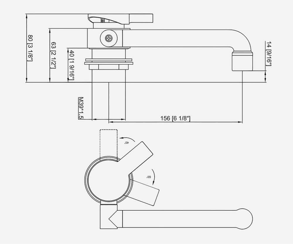 Caravan Kitchen Mixer Tap Fold Down Foldable Motorhome Faucet Swivel WELS