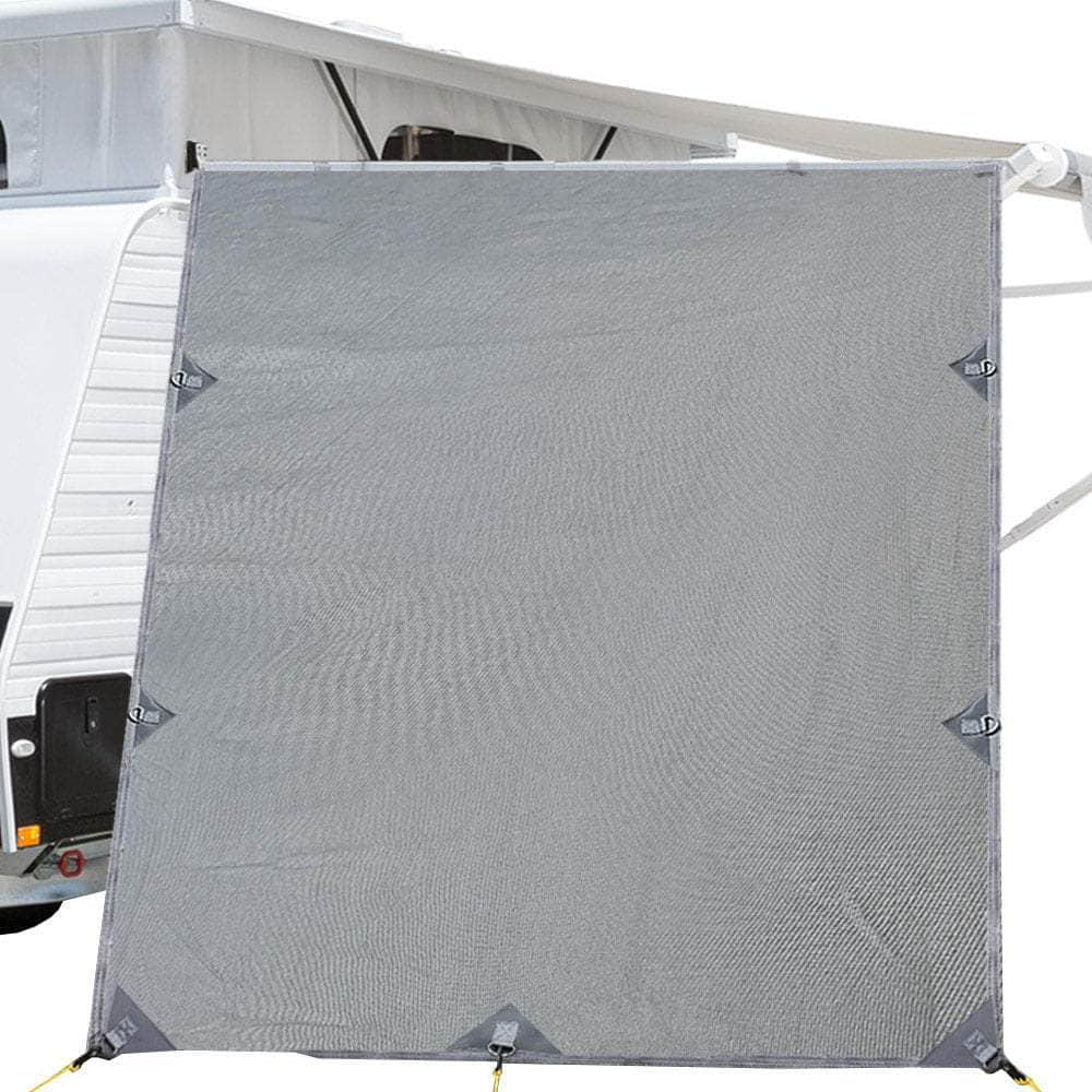 Caravan Privacy Screen 2.1X1.8M Sun Shade Pop Top End Wall, Grey