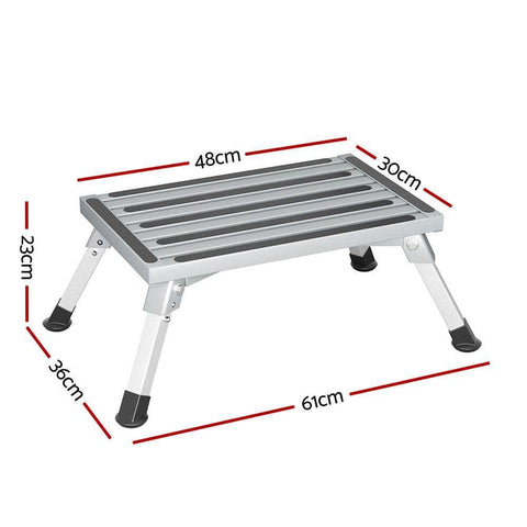 Caravan Step Folding Aluminium Step Ladder Stool