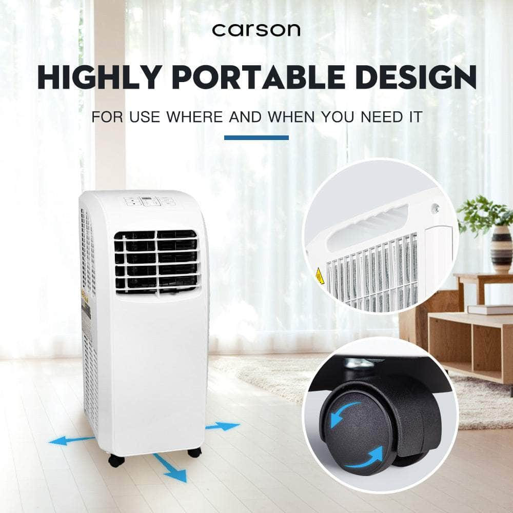 Carson 3-In-1 Portable Air Conditioner Dehumidifier Fan Cooler Aircon 7000 Btu