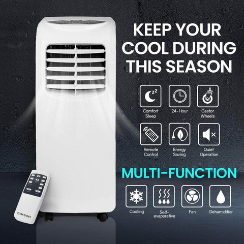 Carson 3-In-1 Portable Air Conditioner Dehumidifier Fan Cooler Aircon 7000 Btu