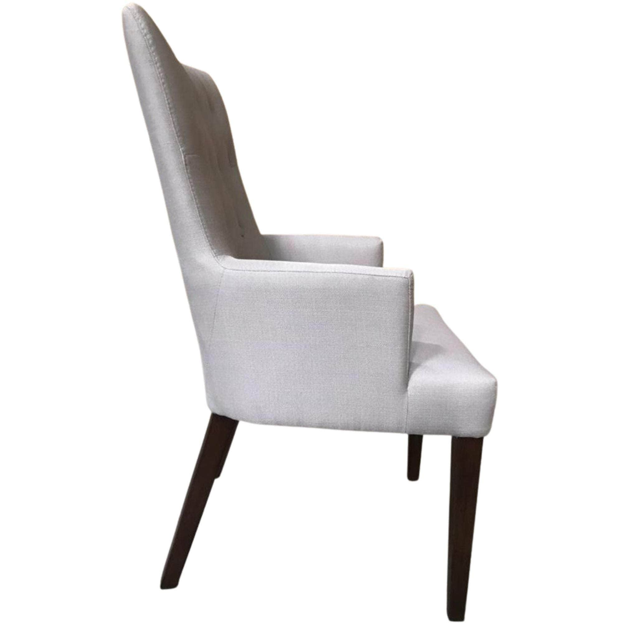 Carver Fabric Dining Chair French Provincial Solid Timber Wood