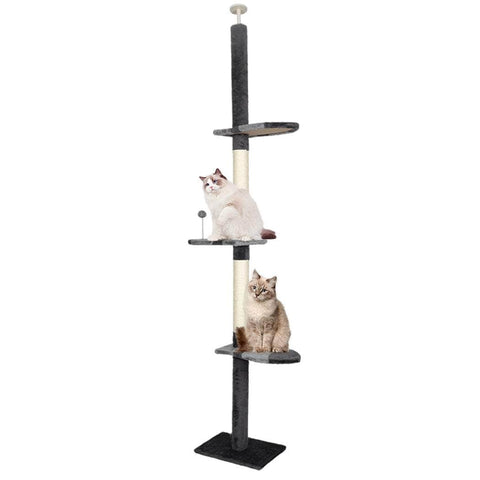 Cat Scratching Post Tree Condo Furniture Scratcher Tower 228-288 High Grey