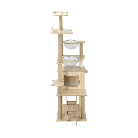 Cat Tower with 174cm Height, Scratching Post, and Condo