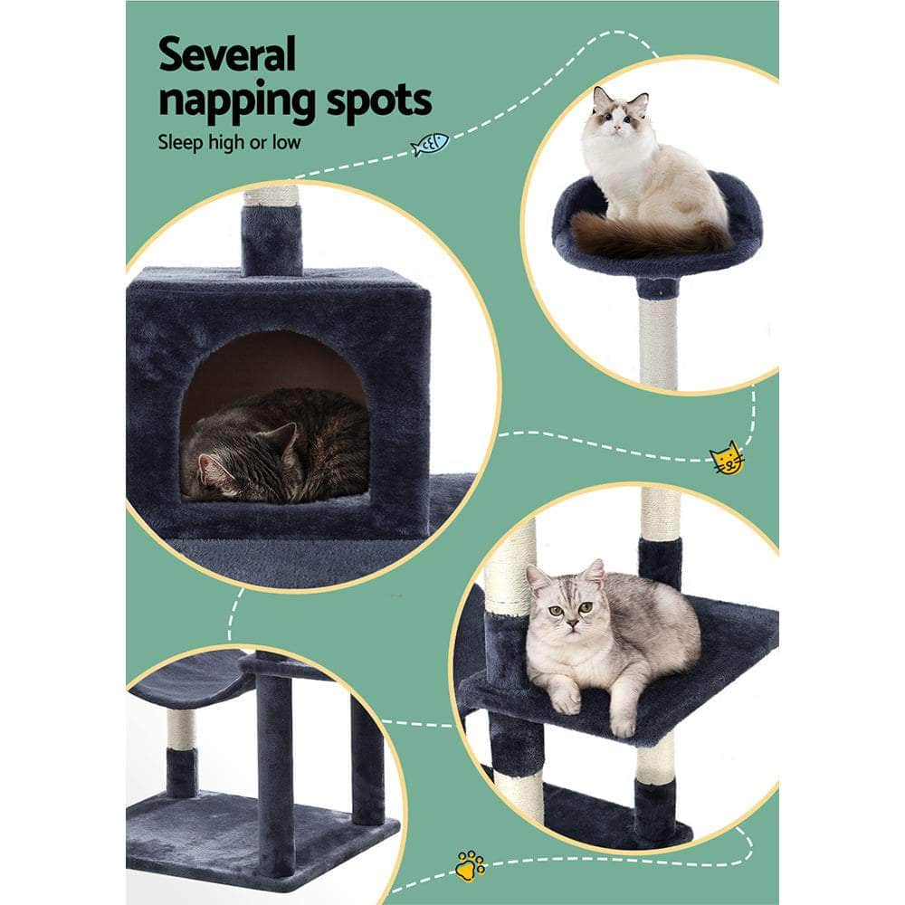 Cat Tree 151cm Tower Scratching Post Scratcher Wood Condo House Bed Trees