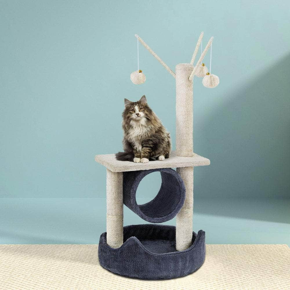 Cat Tree 76cm Scratching Post Tower Scratcher Condo House Hanging toys