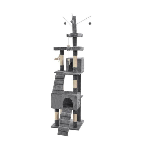 Cat Tree Scratching Post Scratcher Grey