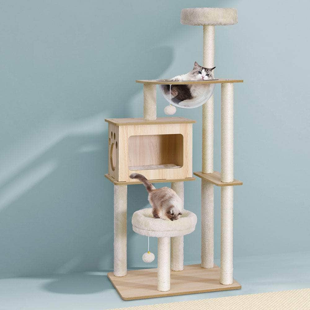 Cat Tree Tower 142cm Scratcher Condo House