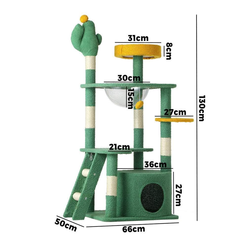 Cat Tree Tower Scratching Post 130cm Furniture Scratcher Pet Condo House