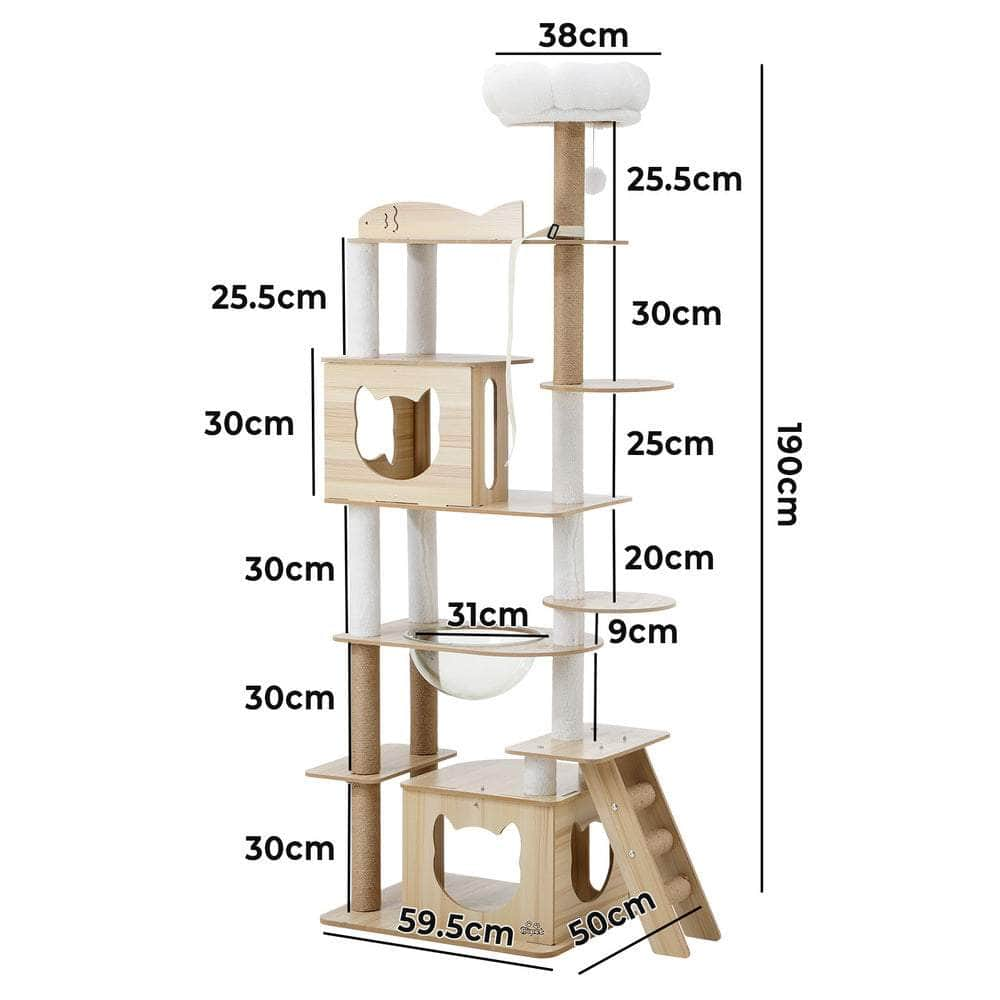 Cat Tree Tower Scratching Post Scratcher 190cm