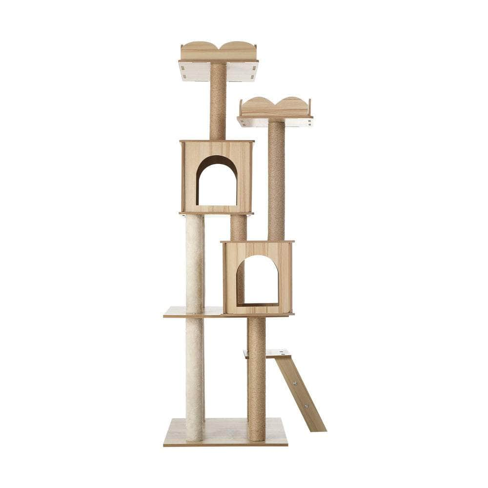 Cat Tree Tower Scratching Post Wood Condo 161cm