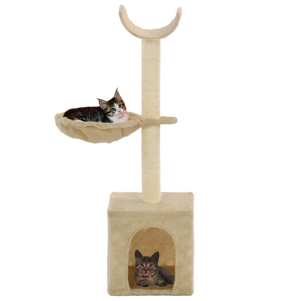 Cat Tree with Sisal Scratching Posts 105 cm Beige