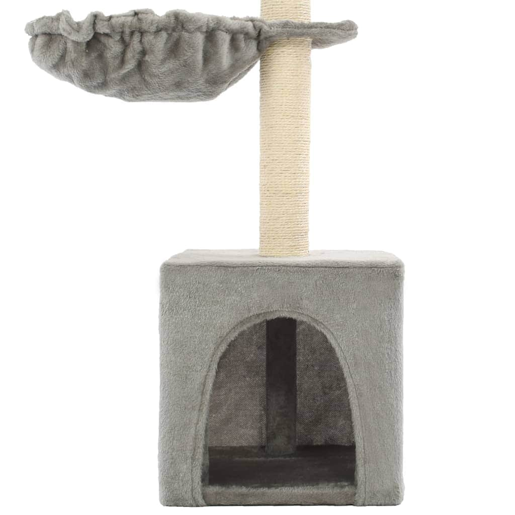 Cat Tree with Sisal Scratching Posts 105 cm Grey