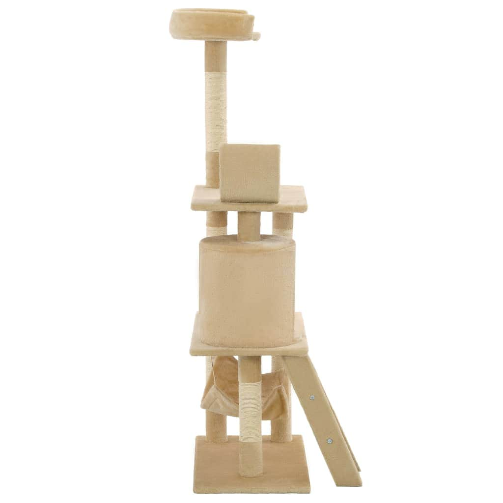 Cat Tree with Sisal Scratching Posts 140 cm Beige