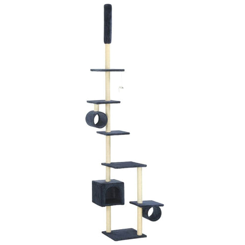 Cat Tree with Sisal Scratching Posts 260 cm Dark Blue