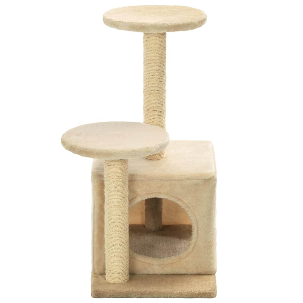 Cat Tree with Sisal Scratching Posts 60 cm Beige