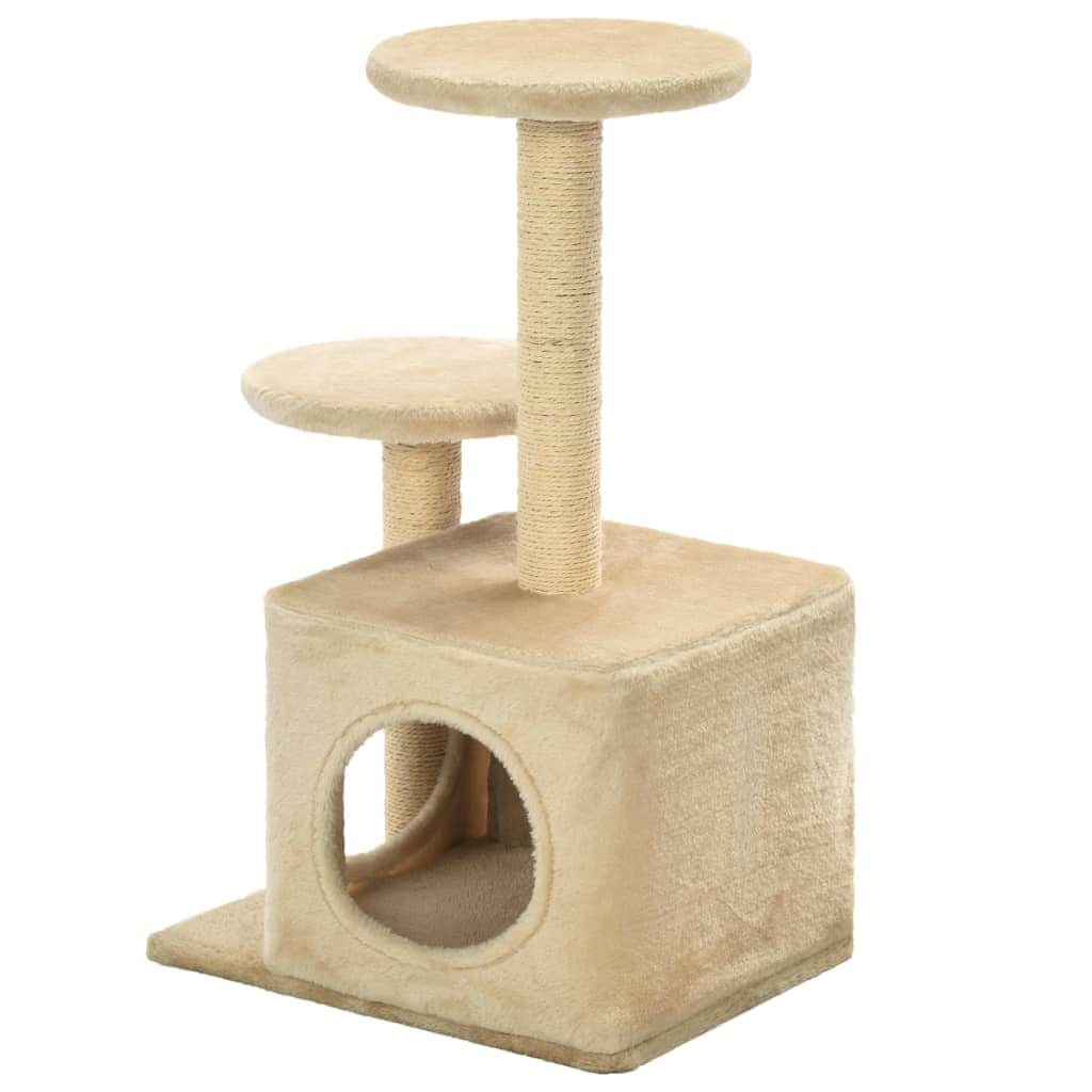 Cat Tree with Sisal Scratching Posts 60 cm Beige