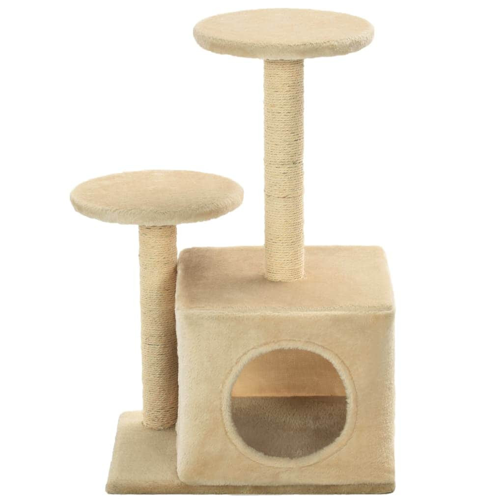 Cat Tree with Sisal Scratching Posts 60 cm Beige